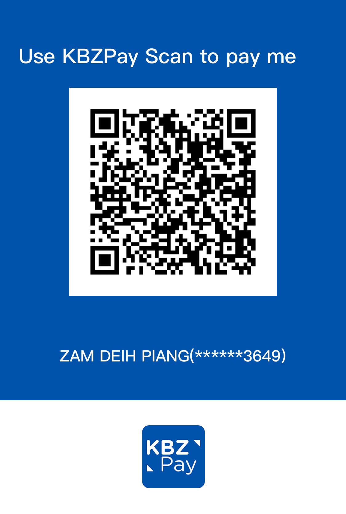 KBZPay donation QR code
